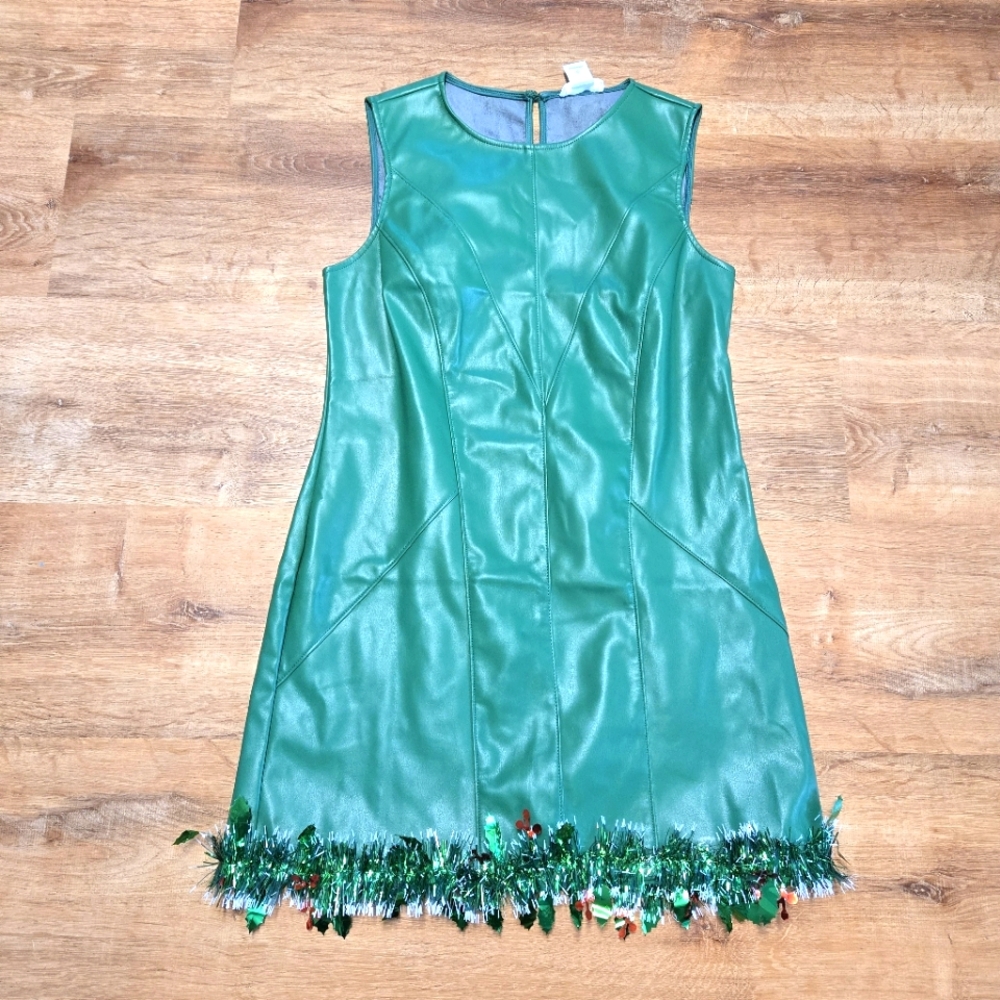 Green Sleeveless Midi Sheath Dress